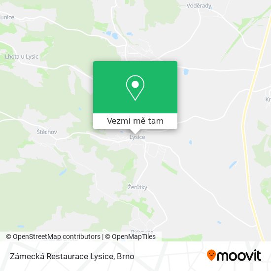 Zámecká Restaurace Lysice mapa