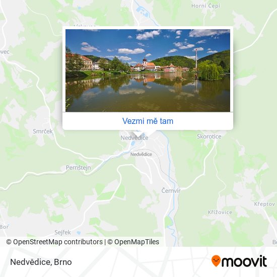 Nedvědice mapa