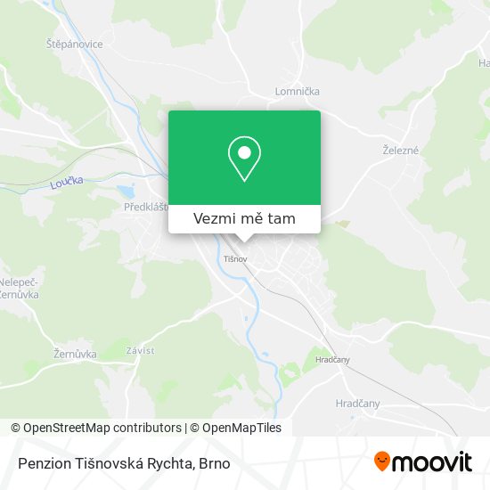 Penzion Tišnovská Rychta mapa