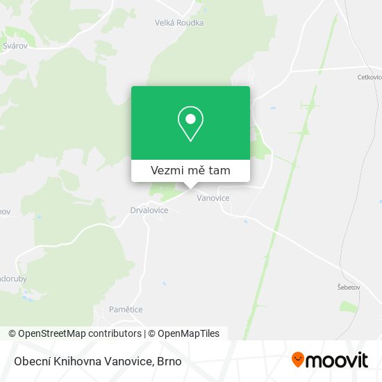 Obecní Knihovna Vanovice mapa