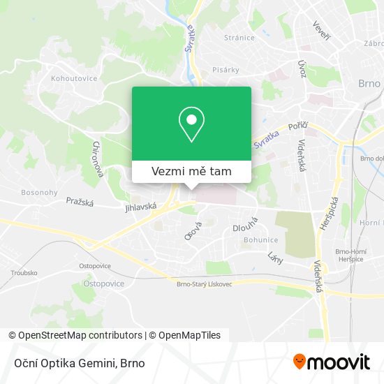 Oční Optika Gemini mapa