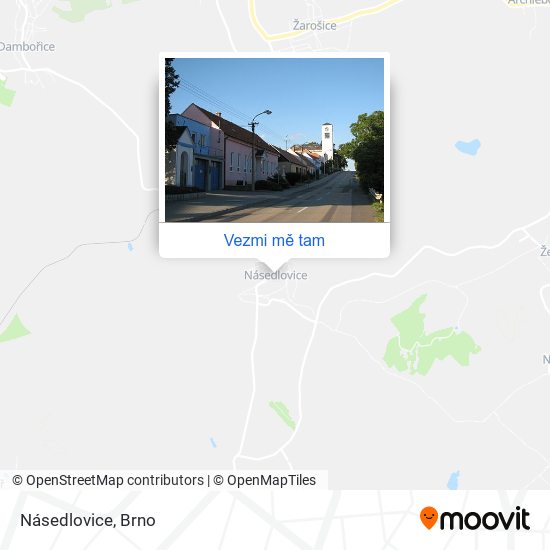 Násedlovice mapa