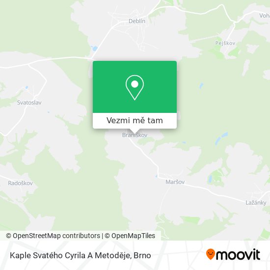 Kaple Svatého Cyrila A Metoděje mapa