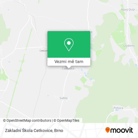 Základní Škola Cetkovice mapa