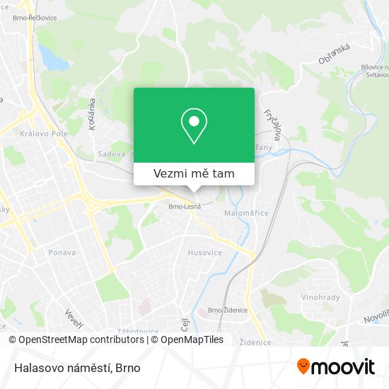 Halasovo náměstí mapa