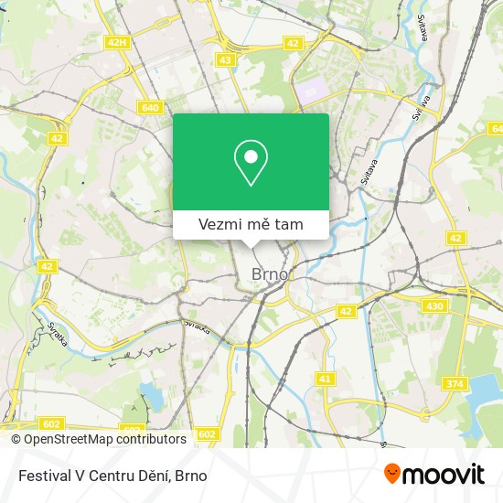 Festival V Centru Dění mapa