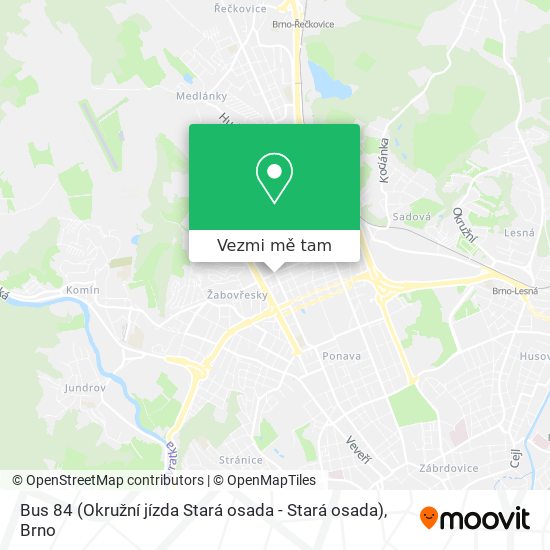 Bus 84 (Okružní jízda Stará osada - Stará osada) mapa