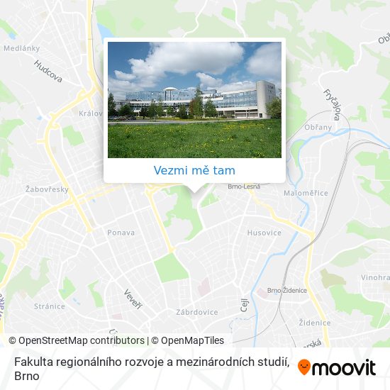 Fakulta regionálního rozvoje a mezinárodních studií mapa