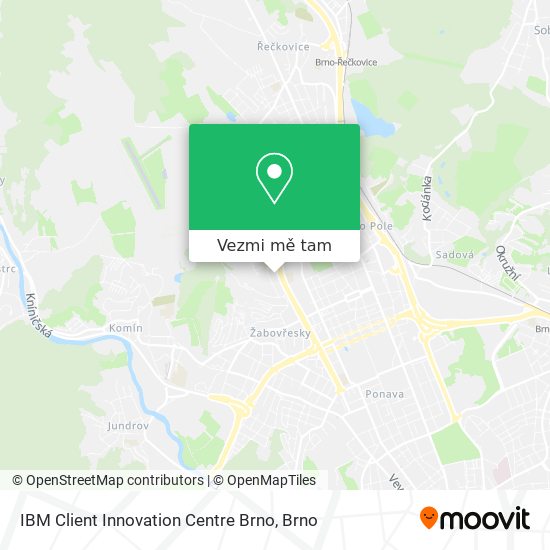 IBM Client Innovation Centre Brno mapa