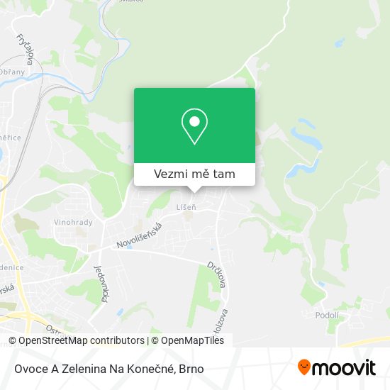 Ovoce A Zelenina Na Konečné mapa