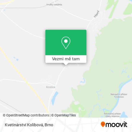 Kvetinárství Kolibová mapa