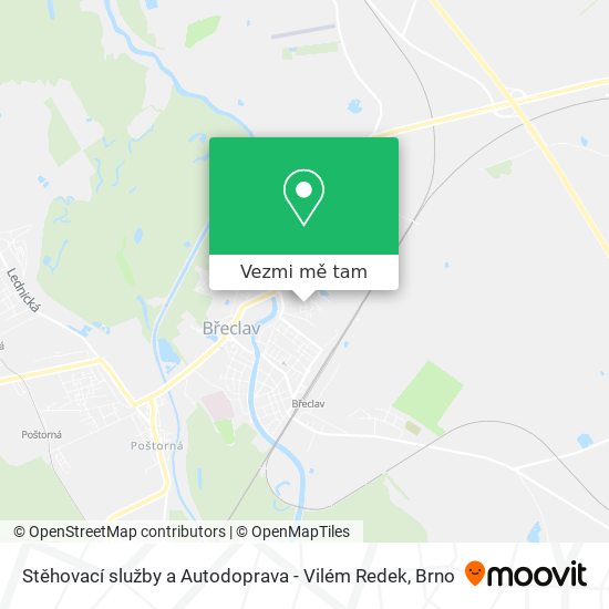 Stěhovací služby a Autodoprava - Vilém Redek mapa