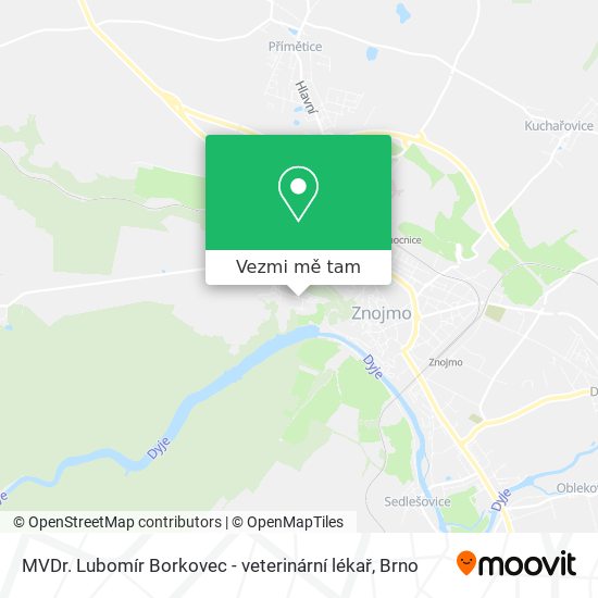 MVDr. Lubomír Borkovec - veterinární lékař mapa