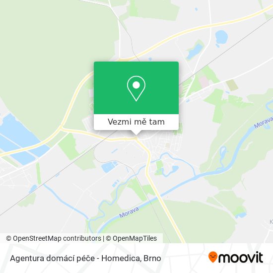 Agentura domácí péče - Homedica mapa