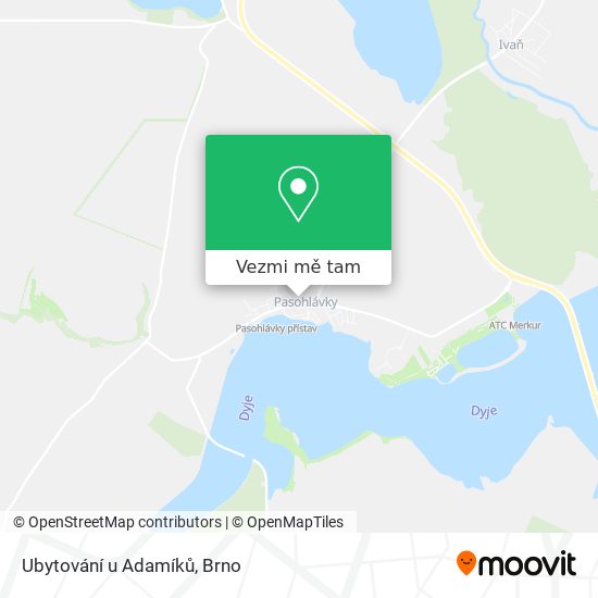 Ubytování u Adamíků mapa