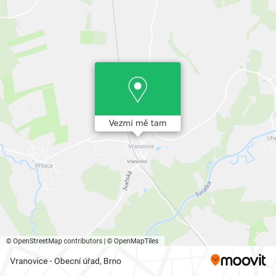 Vranovice - Obecní úřad mapa