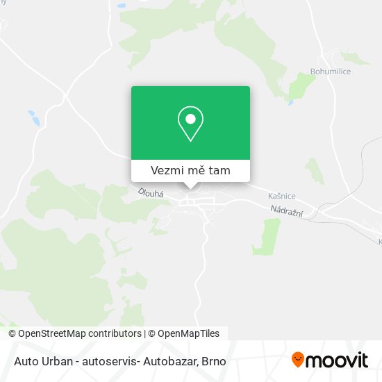 Auto Urban - autoservis- Autobazar mapa