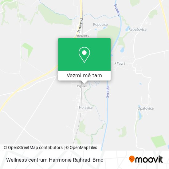 Wellness centrum Harmonie Rajhrad mapa
