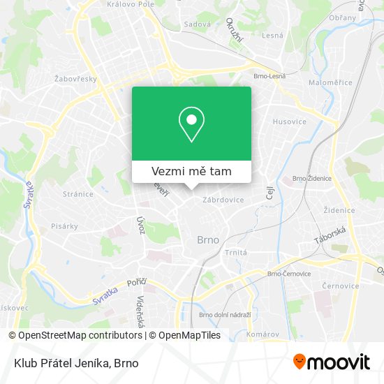 Klub Přátel Jeníka mapa