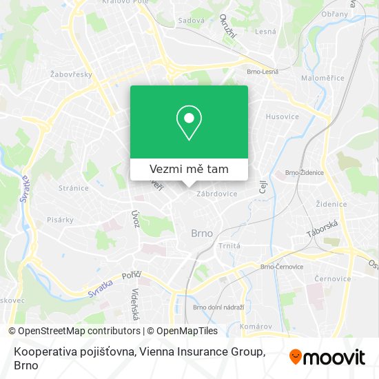 Kooperativa pojišťovna, Vienna Insurance Group mapa
