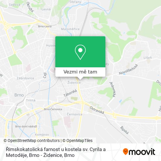 Římskokatolická farnost u kostela sv. Cyrila a Metoděje, Brno - Židenice mapa