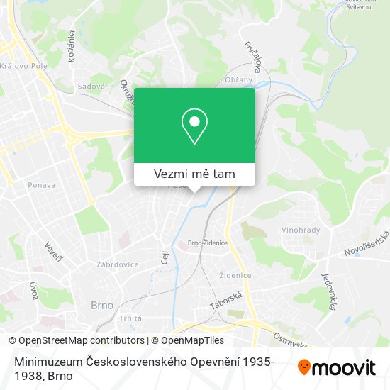 Minimuzeum Československého Opevnění 1935-1938 mapa