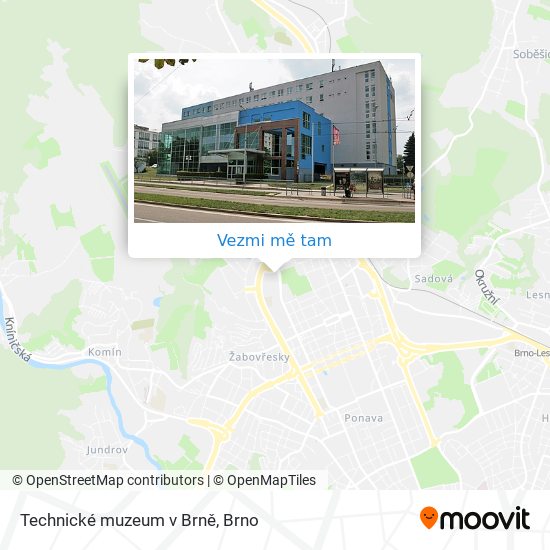 Technické muzeum v Brně mapa