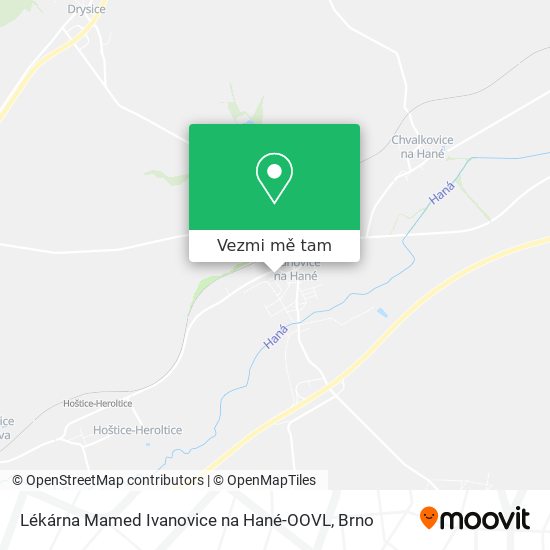 Lékárna Mamed Ivanovice na Hané-OOVL mapa