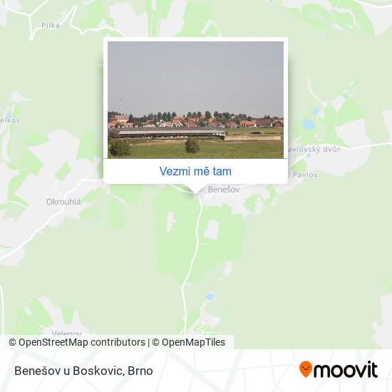 Benešov u Boskovic mapa