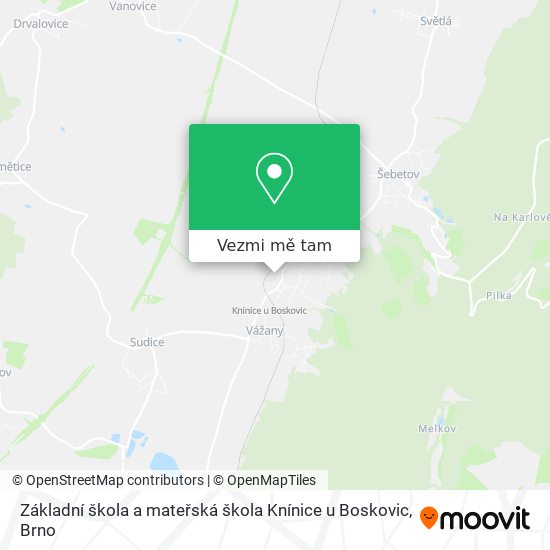 Základní škola a mateřská škola Knínice u Boskovic mapa