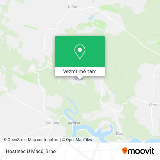 Hostinec U Máců mapa