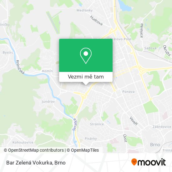 Bar Zelená Vokurka mapa