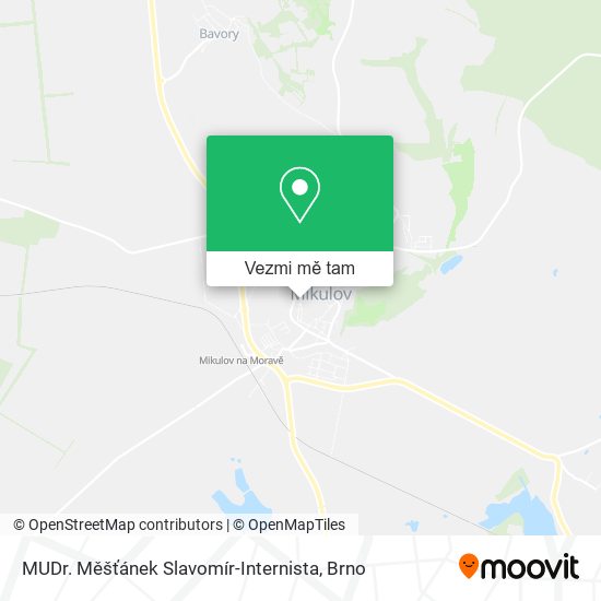 MUDr. Měšťánek Slavomír-Internista mapa