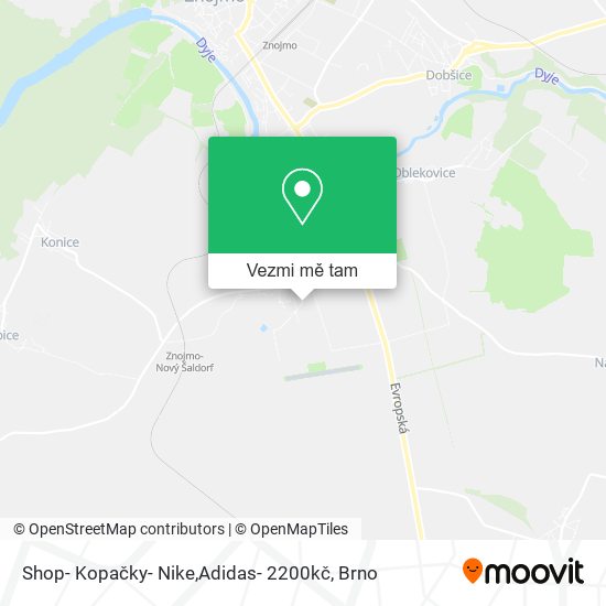 Shop- Kopačky- Nike,Adidas- 2200kč mapa