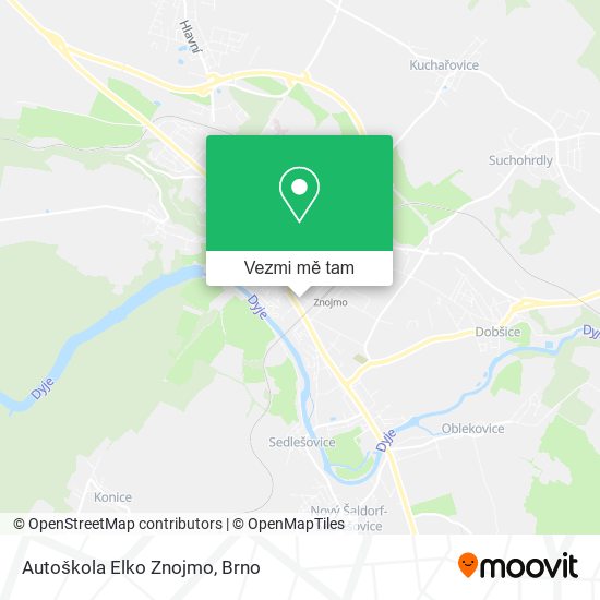 Autoškola Elko Znojmo mapa