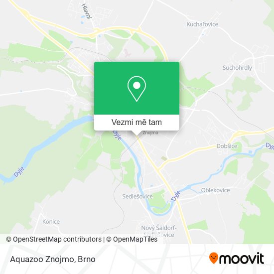 Aquazoo Znojmo mapa