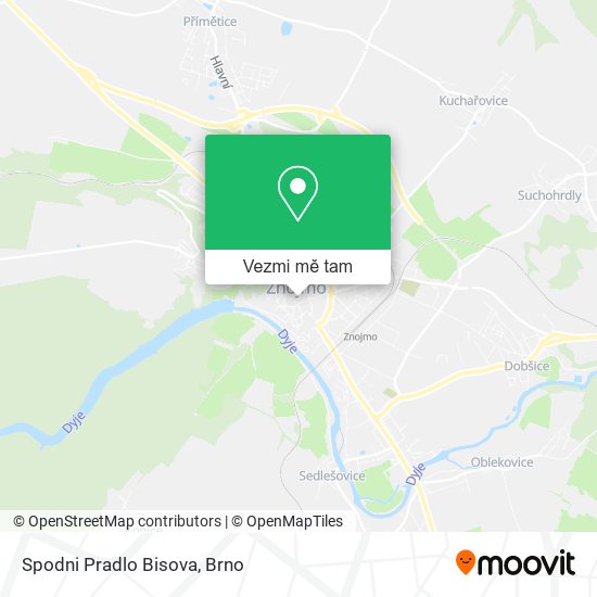 Spodni Pradlo Bisova mapa