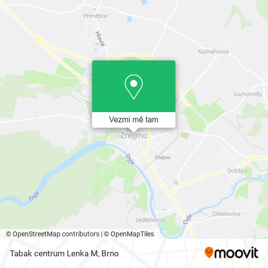 Tabak centrum Lenka M mapa