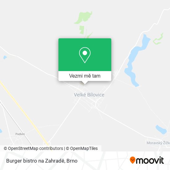 Burger bistro na Zahradě mapa