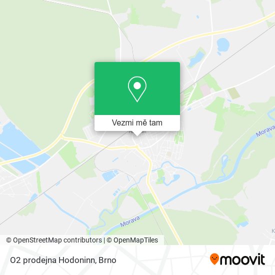 O2 prodejna Hodoninn mapa