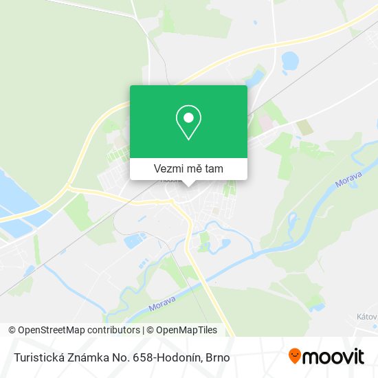 Turistická Známka No. 658-Hodonín mapa