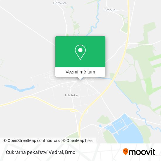 Cukrárna pekařství Vedral mapa