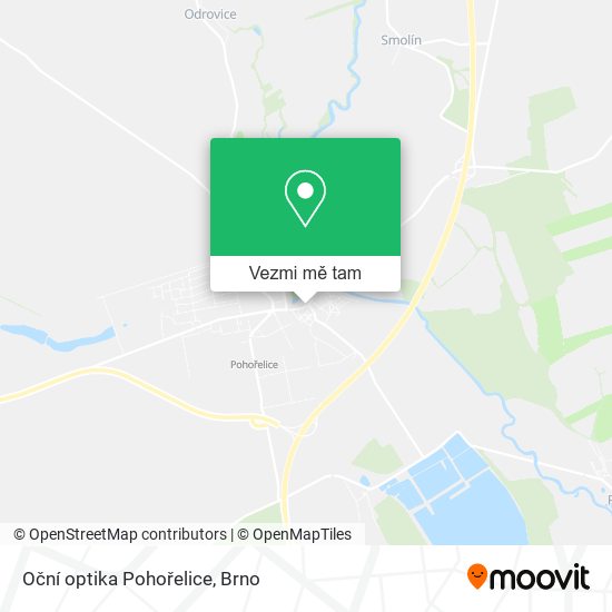 Oční optika Pohořelice mapa