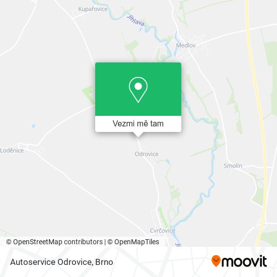 Autoservice Odrovice mapa