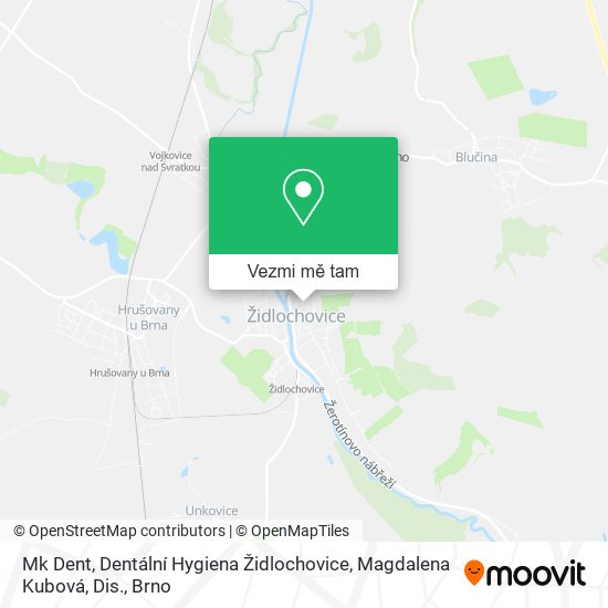 Mk Dent, Dentální Hygiena Židlochovice, Magdalena Kubová, Dis. mapa