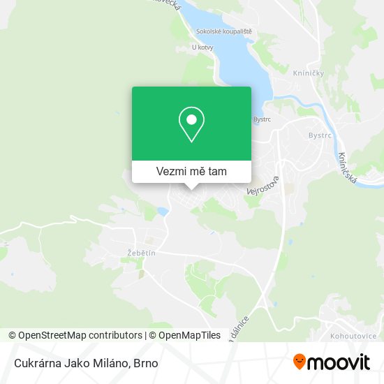 Cukrárna Jako Miláno mapa