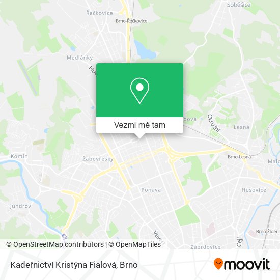 Kadeřnictví Kristýna Fialová mapa