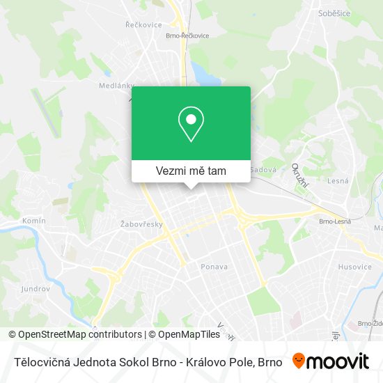 Tělocvičná Jednota Sokol Brno - Královo Pole mapa