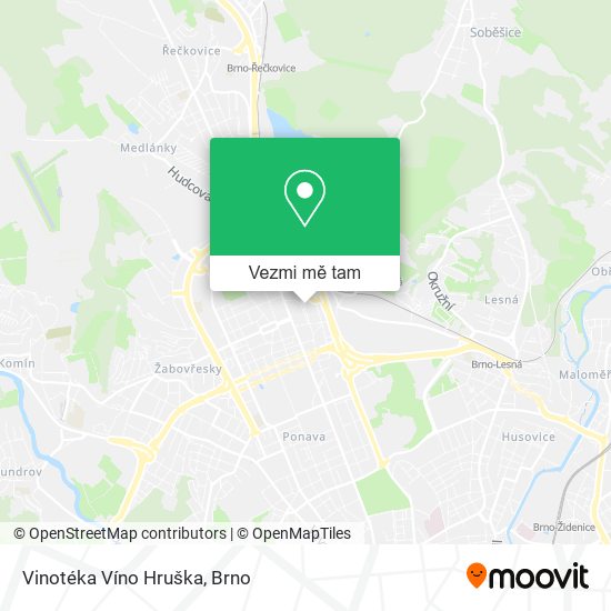 Vinotéka Víno Hruška mapa