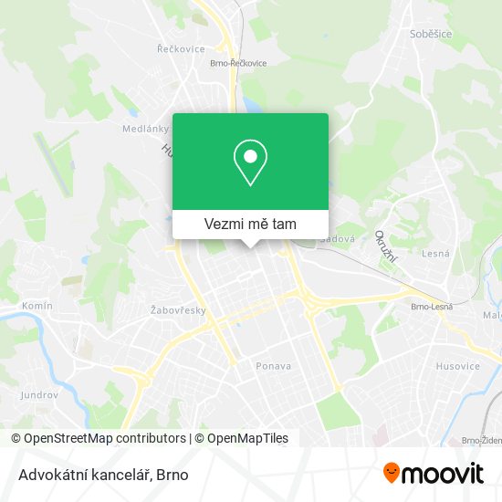 Advokátní kancelář mapa